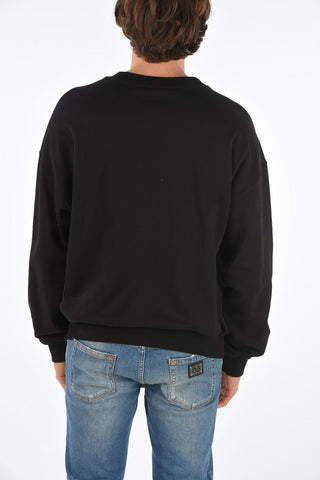 MILLENNIALS embossed logo crew-neck sweatshirt