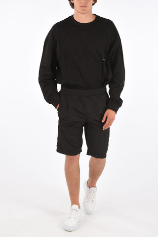 nylon CHROME drawstring waist bermuda shorts