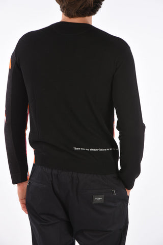 embroidered crew-neck sweater