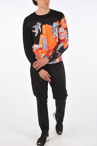 embroidered crew-neck sweater