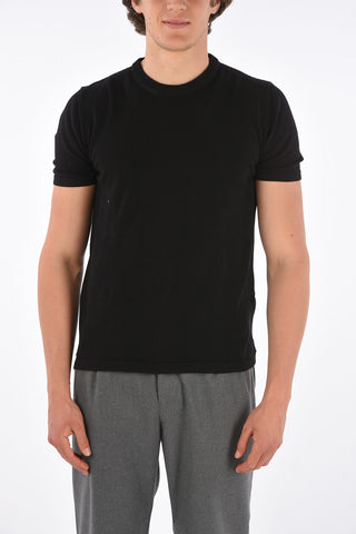 Short sleeve crew-neck sweater