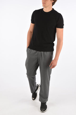 Short sleeve crew-neck sweater
