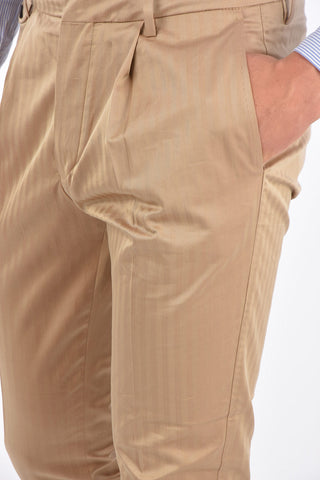 Mid-rise waist single pleat trousers