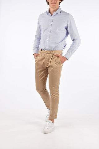 Mid-rise waist single pleat trousers