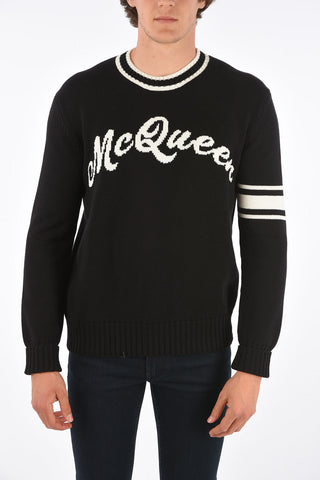 crew-neck sweater with embroidery