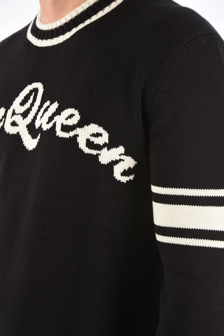 crew-neck sweater with embroidery