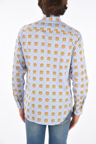 camicia Stampata Palazzo Fit collo francese