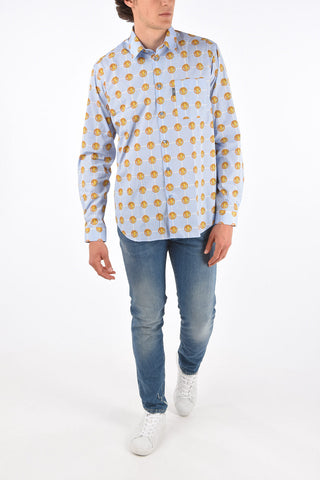 camicia Stampata Palazzo Fit collo francese