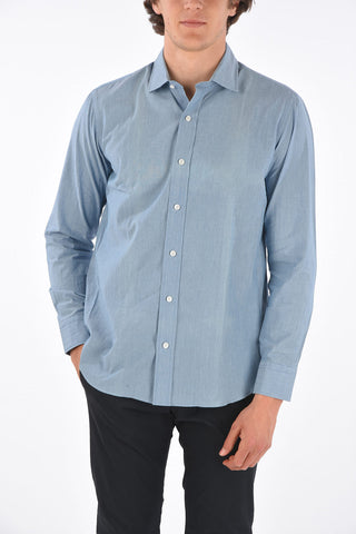 popeline spread collar shirt