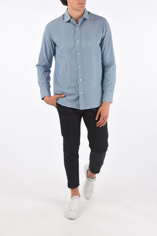 popeline spread collar shirt