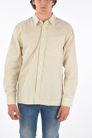 camicia BOXY unbalanced striped collo italiano