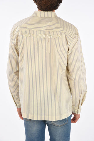 camicia BOXY unbalanced striped collo italiano