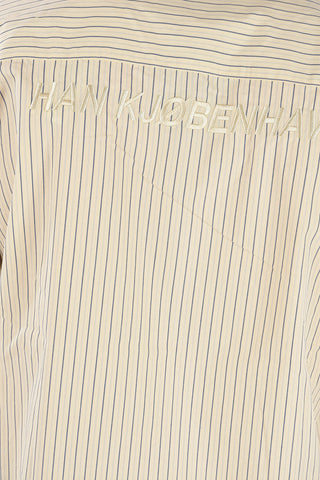 camicia BOXY unbalanced striped collo italiano