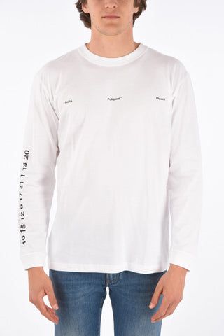 T-shirt girocollo a manica lunga