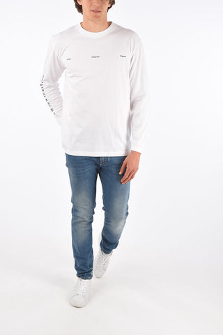 T-shirt girocollo a manica lunga