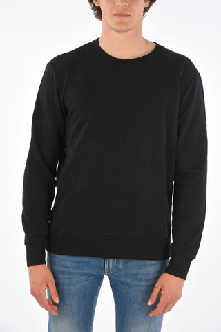 crew-neck sweatshirt with zip back