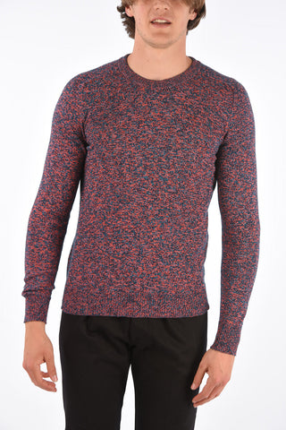 crew-neck cable knit sweater