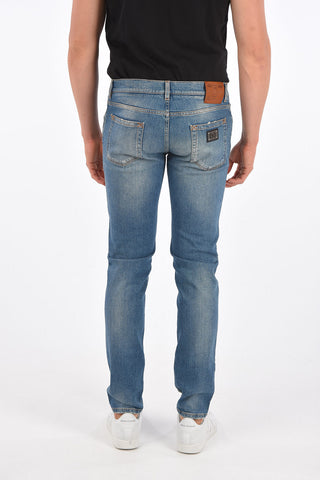17cm vintage effect skinny fit jeans