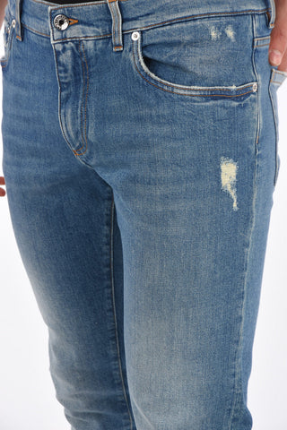 17cm vintage effect skinny fit jeans