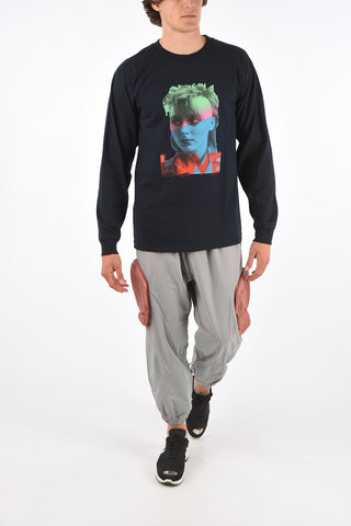 T-shirt stampata a manica lunga