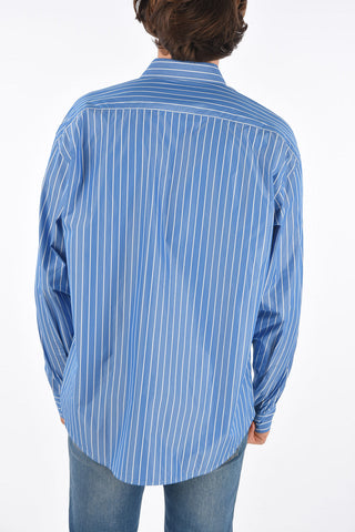 camicia awning striped collo francese Con Taschino
