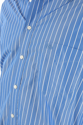 camicia awning striped collo francese Con Taschino