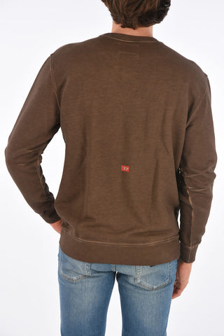ACW faded effect crew-neck sweatshirt