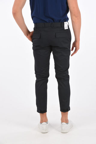 Stretch Cotton LAMDA Pants with Ankle Touch Strap 