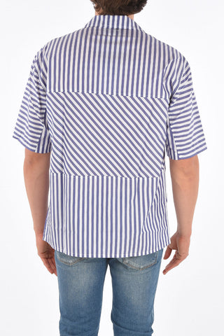 awning striped short sleeve shirt