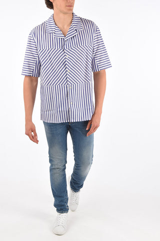 awning striped short sleeve shirt