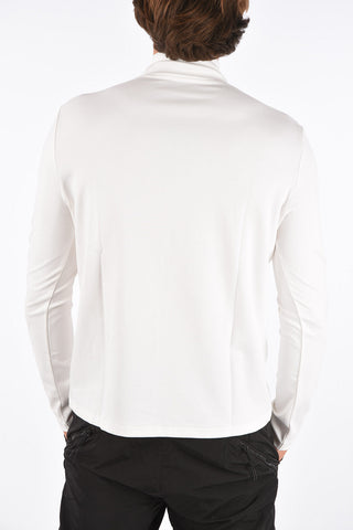 half zip mock-neck sweatshirt