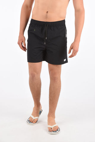 drawstring waist swim shorts