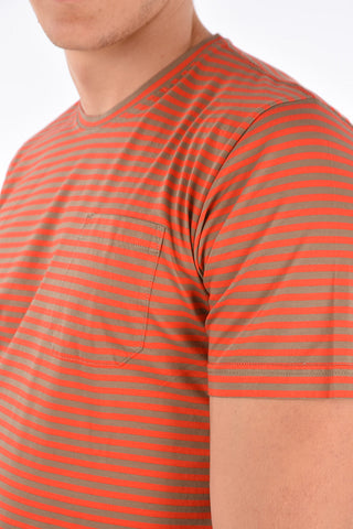 awning striped t-shirt with breast Pocket