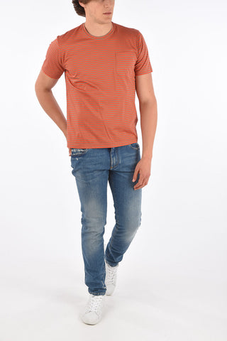 awning striped t-shirt with breast Pocket
