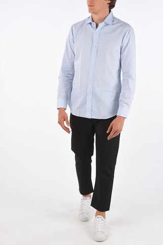 camicia in popeline collo francese