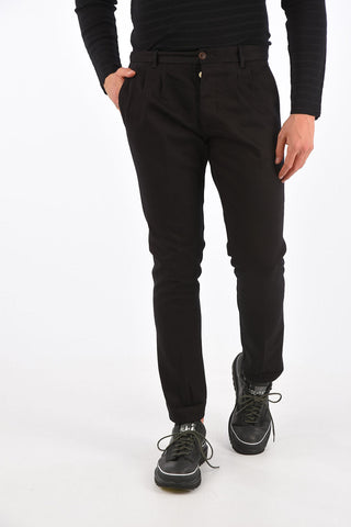 PENCES Mid-rise waist double pleat trousers