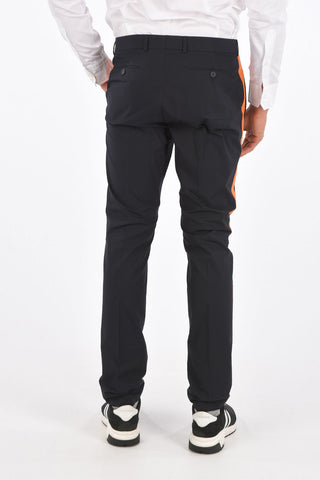 Mid-rise waist piping pants