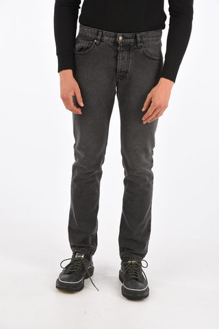 18cm Mid-rise waist straight fit jeans