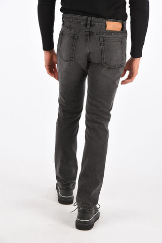 18cm Mid-rise waist straight fit jeans