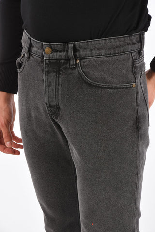 18cm Mid-rise waist straight fit jeans