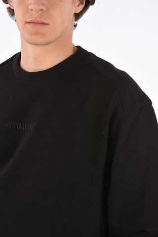 Printed back crew-neck sweatshirt
