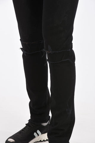 17cm frayed distressed jeans
