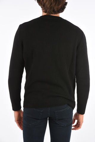 cashmere WORDING crew-neck sweater