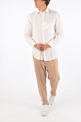 COLLEZIONI camicia in lino con taschino