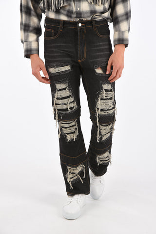 24cm vintage effect bootcut jeans