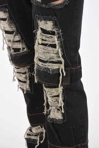 24cm vintage effect bootcut jeans