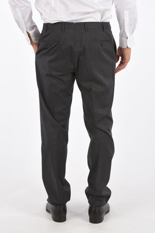 virgin wool LEADER belt loops trousers