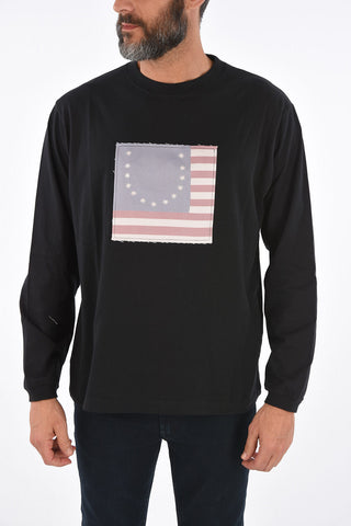 crew-neck long sleeve t-shirt