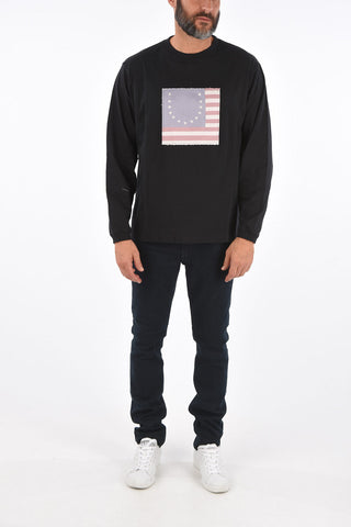 crew-neck long sleeve t-shirt