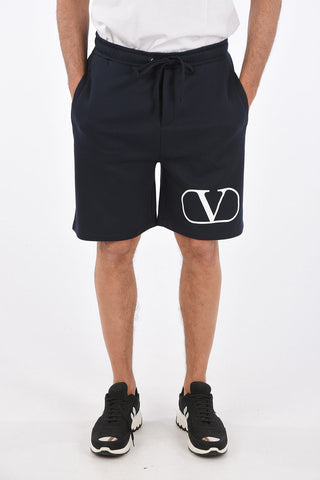 drawstring waist sweat shorts